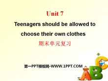 Teenagers should be allowed to choose their own clothesPPTμ24