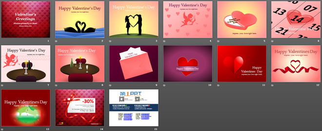 Happy Valentine‘s Day情人节快乐PPT模板下载