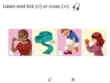 Shoppinglisten and tick or cross Flashμ