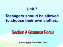 Teenagers should be allowed to choose their own clothesPPTμ9