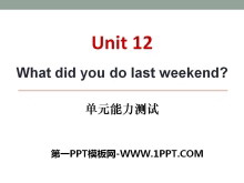 What did you do last weekend?PPTμ10